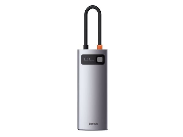 Baseus Metal Gleam, USB 3.2 Gen 1 (3.1 Gen 1) Type-C, 100 W, Grå, 4K Ultra HD, 60 Hz, HDMI, USB 2.0, USB 3.2 Gen 1 (3.1 Gen 1) Type-A, USB 3.2 Gen ...