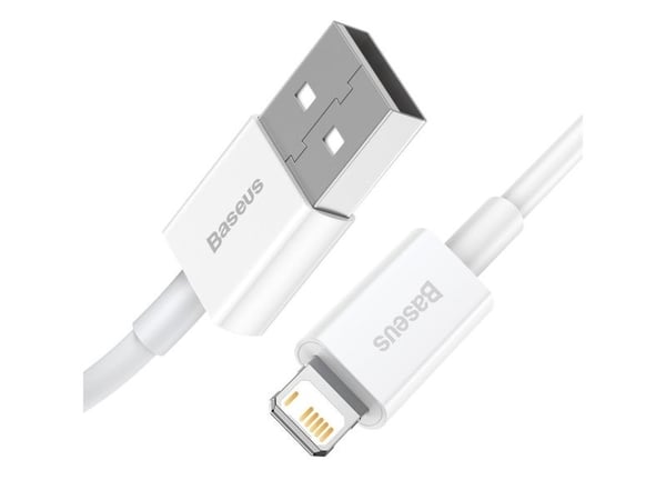 Baseus Superior USB - Lightning-kabel 2.4A 1.5 m Hvit (CALYS-B02)