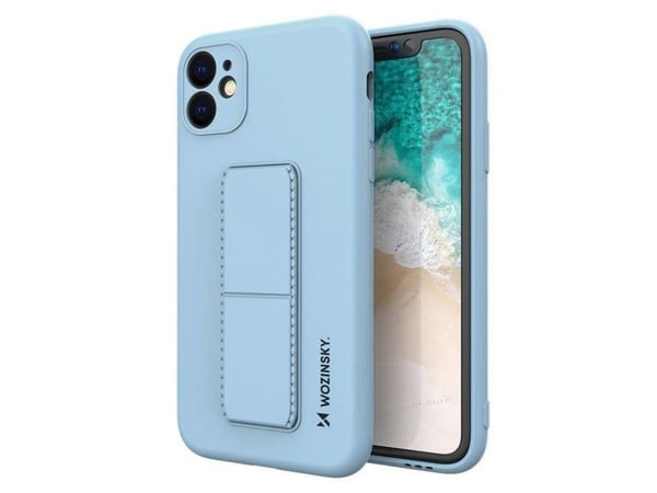 Wozinsky Wozinsky Kickstand-veske Fleksibelt silikondeksel med stativ for iPhone 12 mini lyseblå