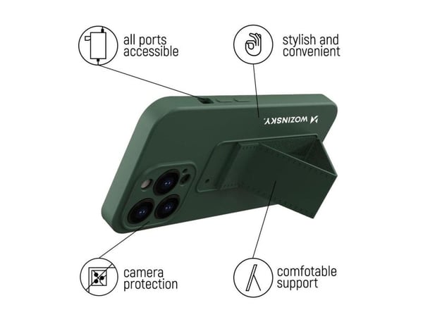 Wozinsky Wozinsky Kickstand-veske Fleksibelt silikondeksel med stativ for iPhone 12 mini lyseblå