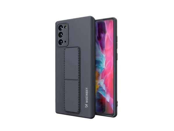 Wozinsky Kickstand etui i silikon med stativ til Samsung Galaxy Note 20 - navy blue