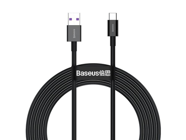 Baseus CABLE USB TO USB-C 2M/BLACK CATYS-A01, 2 m, USB A, USB C/Lightning, Svart