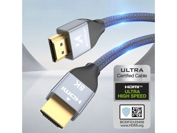 Wozinsky HDMI 2.1-kabel 8K 60 Hz / 4K 120 Hz / 2K 144 Hz 1 m sølv (WHDMI-10)