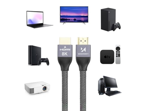 Wozinsky HDMI 2.1-kabel 8K 60 Hz / 4K 120 Hz / 2K 144 Hz 1 m sølv (WHDMI-10)