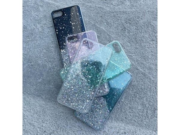 Wozinsky Wozinsky Star Glitter glitter glitter kotelo kansi Samsung Galaxy A72 4G vihreä