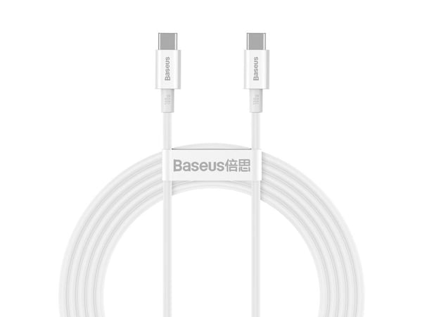 Kaapeli USB-C do USB-C Baseus Superior Series, 100W, 2m (biały)