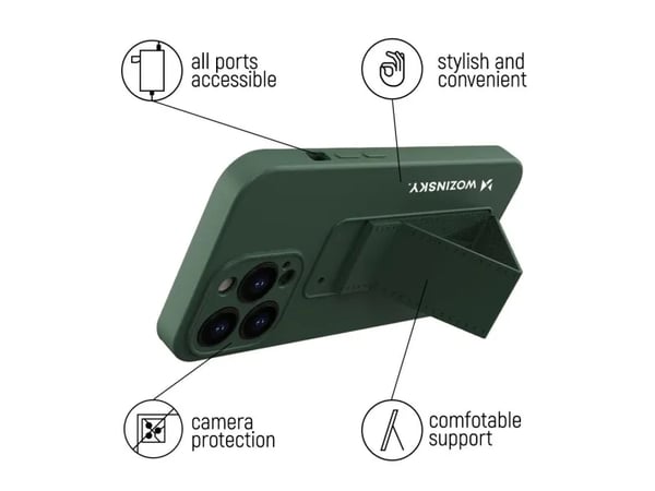 Wozinsky Kickstand-deksel - silikondeksel med stativ til Samsung Galaxy A72 4G - gul
