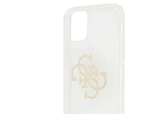 Guess GUHCP12LPCUGL4GTR hårt glitter-skal till iPhone 12 Pro Max 6,7" 4G Big Logo - transparent