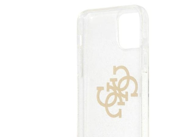 Guess GUHCP12LPCUGL4GTR hårt glitter-skal till iPhone 12 Pro Max 6,7" 4G Big Logo - transparent