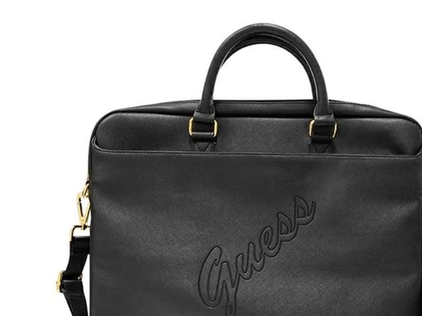 Bag Guess Guess Bag GUCB15PUSASBK 15" svart/svart Saffiano Script