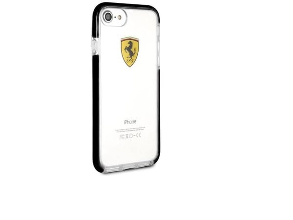 Hurtel Ferrari Hardcase FEGLHCP7BK iPhone 7/8 SE 2020 / SE 2022 stöttåligt transparent svart