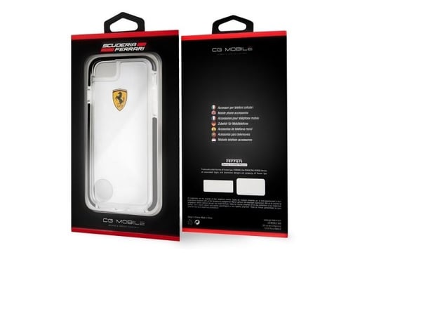Hurtel Ferrari Hardcase FEGLHCP7BK iPhone 7/8 SE 2020 / SE 2022 stöttåligt transparent svart