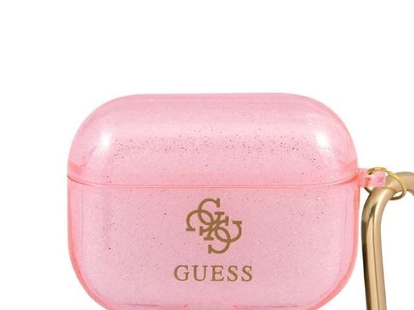 Guess GUAPUCG4GP AirPods Pro-cover - rosa/rosa glitter (Glitter Collection)