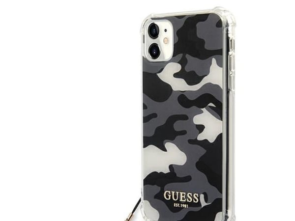 Guess GUHCN61KSARBK iPhone 11 6,1" / Xr hardt deksel svart/svart camo (Camo Collection)
