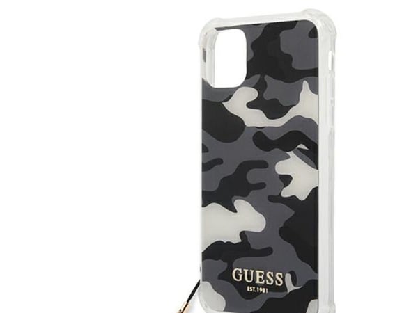 Guess GUHCN61KSARBK iPhone 11 6,1" / Xr czarny/black hardcase Camo Collection
