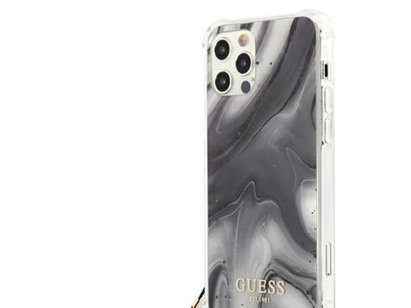 Guess GUHCP12LKSMAGR hardcase til iPhone 12 Pro Max 6,7" grå/grå Marble Collection