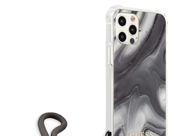 Guess GUHCP12LKSMAGR hardcase til iPhone 12 Pro Max 6,7" grå/grå Marble Collection