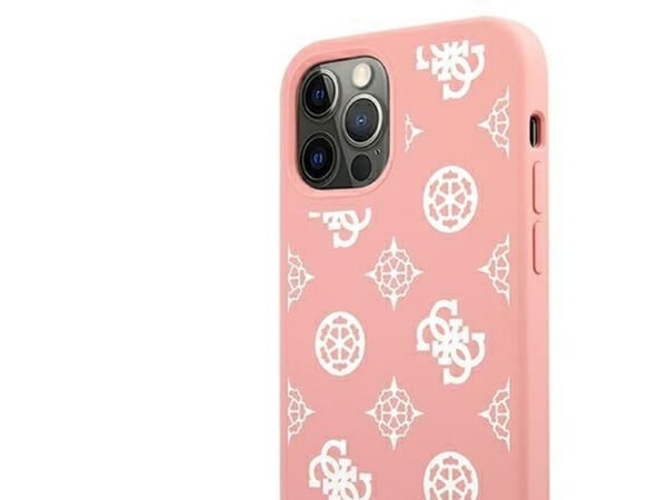 Guess GUHCP12LLSPEWPI iPhone 12 Pro Max 6,7" rózowy/pink hard case Peony Collection