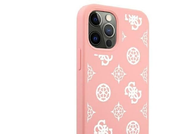 Guess GUHCP12LLSPEWPI iPhone 12 Pro Max 6,7" rózowy/pink hard case Peony Collection