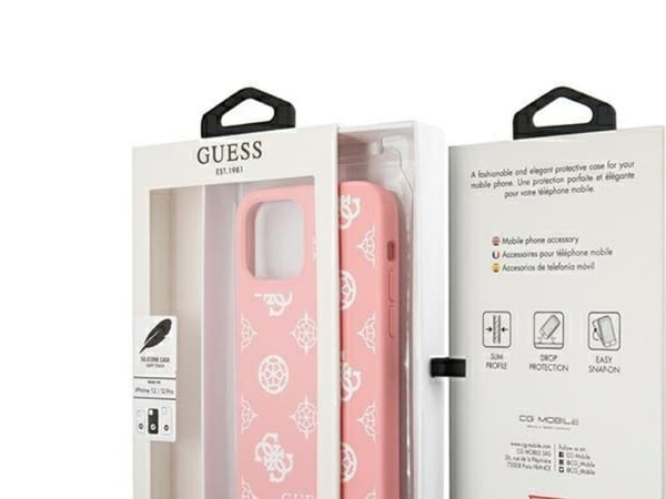 Guess GUHCP12LLSPEWPI iPhone 12 Pro Max 6,7" rózowy/pink hard case Peony Collection