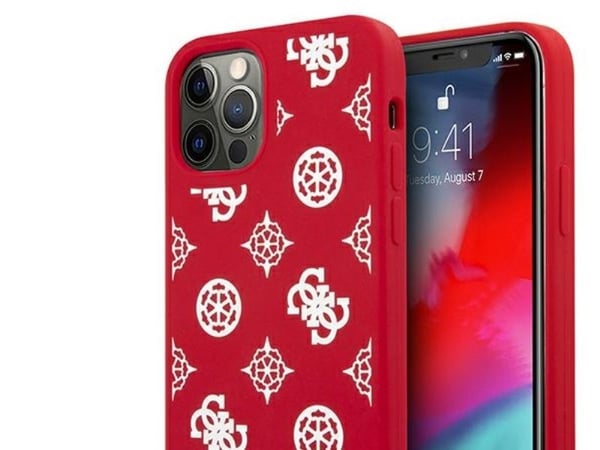 Guess GUHCP12LLSPEWRE iPhone 12 Pro Max 6,7" czerwony/red hard case Peony Collection