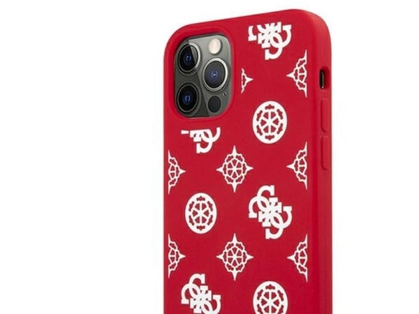 Guess GUHCP12LLSPEWRE iPhone 12 Pro Max 6,7" czerwony/red hard case Peony Collection