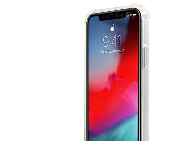 Guess GUHCP12MKC4GSGO iPhone 12/12 Pro 6,1" transparent hardcase 4G gullkjede