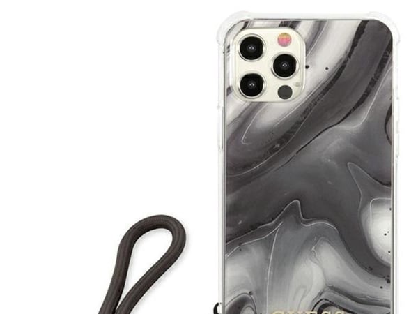Guess Marble Collection-deksel til iPhone 12 / iPhone 12 Pro - Grå