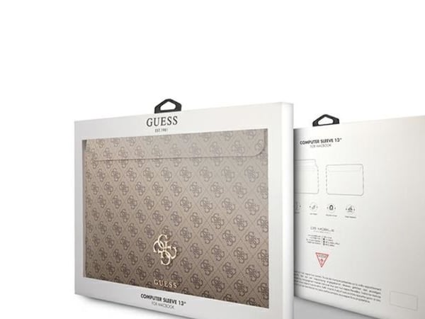 Hurtel Guess 4G Big Logo-etui til 13" laptop - brun