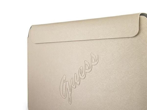 Alkuperäinen kannettavan tietokoneen holkki Saffiano Script GUCS13PUSASLG 13" Gold