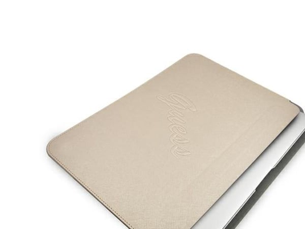 Alkuperäinen kannettavan tietokoneen holkki Saffiano Script GUCS13PUSASLG 13" Gold