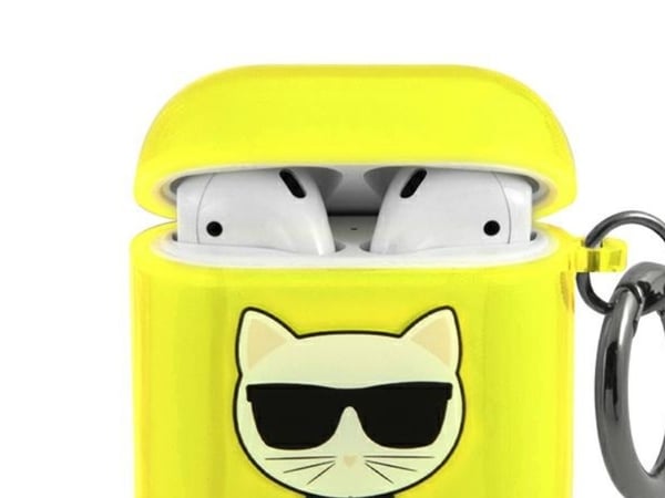Karl Lagerfeld Choupette-skal till AirPods 1/2 - Gul