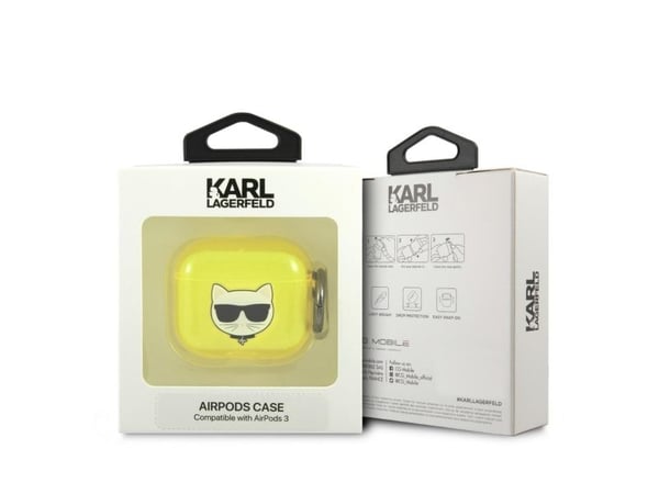 Karl Lagerfeld AIRPODS PRO KLA3UCHFY silikonbeskyttelsesdeksel gul