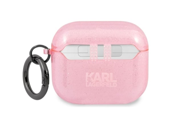 Karl Lagerfeld Glitter Choupette-fodral till AirPods 3 - rosa