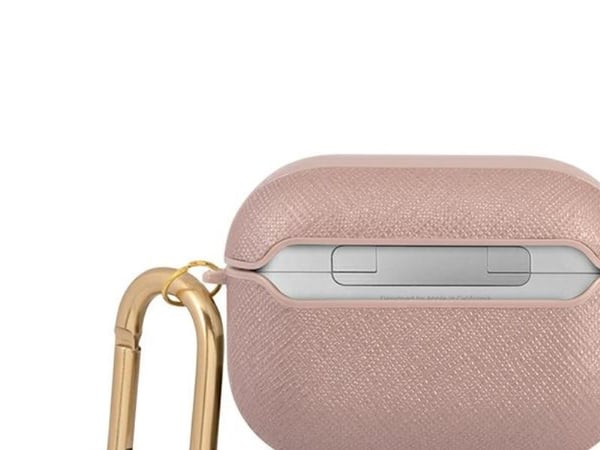 Guess GUAPSASMP AirPods Pro-skydd - rosa/rosa Saffiano Script Metal Collection