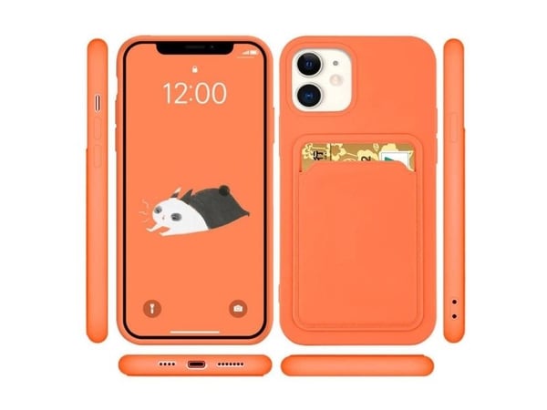Card Case silikonlommebok med kortlomme til Samsung Galaxy A72 4G rosa