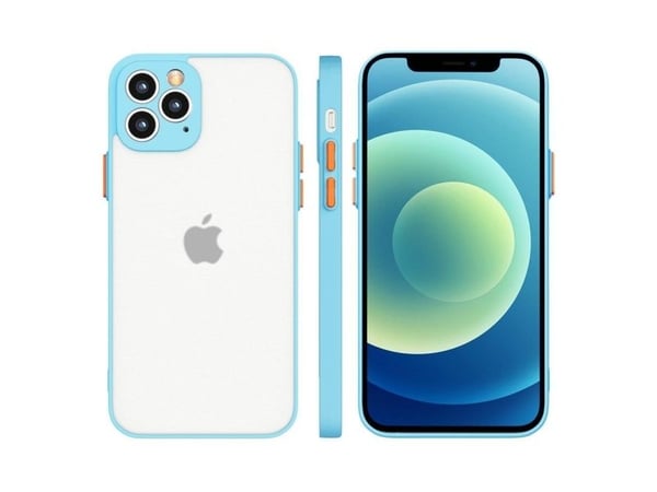 Milky Case silikon fleksibelt gjennomsiktig etui til Samsung Galaxy A42 5G - blå