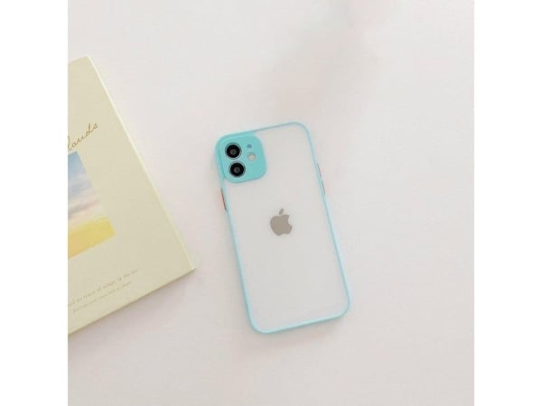 Milky Case silikon fleksibelt gjennomsiktig etui til Samsung Galaxy A42 5G - blå