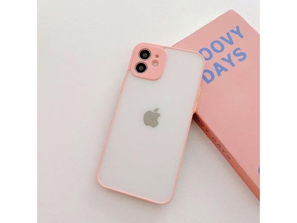 Milky Case silikondeksel i fleksibelt gjennomskinnelig materiale til Samsung Galaxy A42 5G - rosa