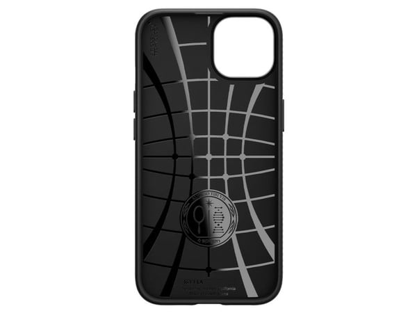 Spigen Liquid Air - Baksidedeksel for mobiltelefon - termoplast-polyuretan (TPU) - matt svart - for Apple iPhone 13