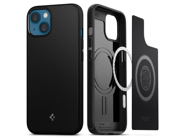 Spigen ACS03546, Mobilskal, Apple, iPhone 13, 15,5 cm (6.1"), Svart