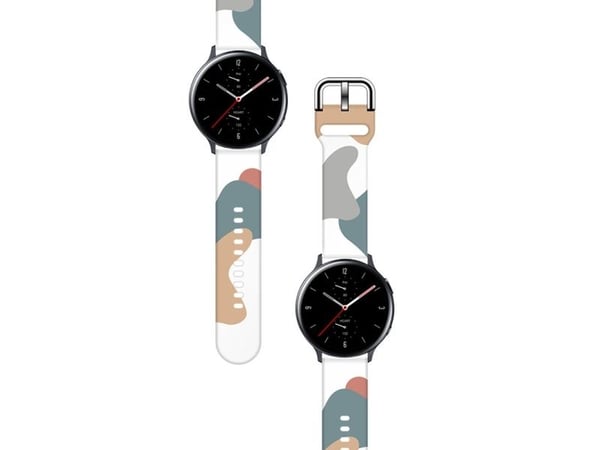 Strap Moro til Samsung Galaxy Watch 40 / 41 / 42 / 43 / 44 mm - silikon reim til klokke (mønster 2)