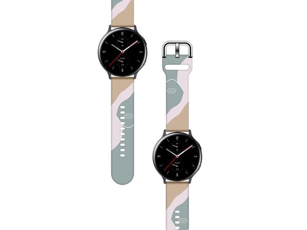 Rem Moro til Samsung Galaxy Watch 40 / 41 / 42 / 43 / 44 mm - silikont reim til klokkerem (mønster 17)