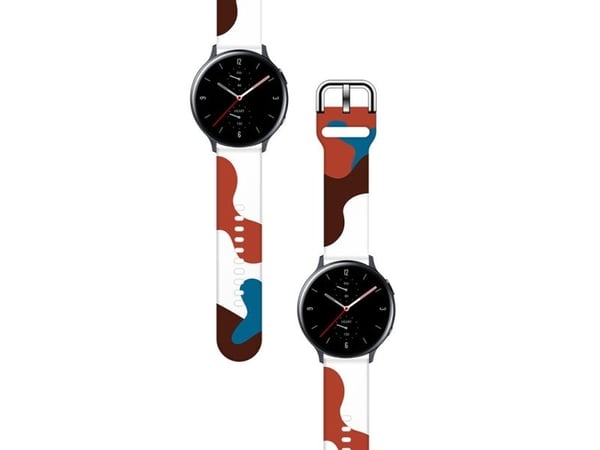 Stropp Moro for Samsung Galaxy Watch 45 / 46 / 47 mm silikon klokkerem - mønster 8