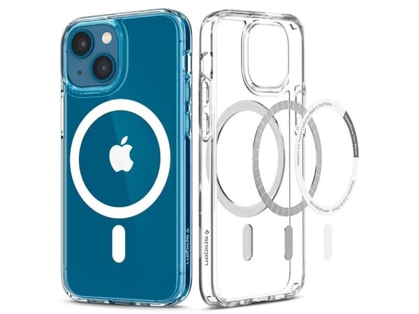 Spigen ACS03528, Etui, Apple, iPhone 13, 15,5 cm (6.1"), Gjennomsiktig, Hvit