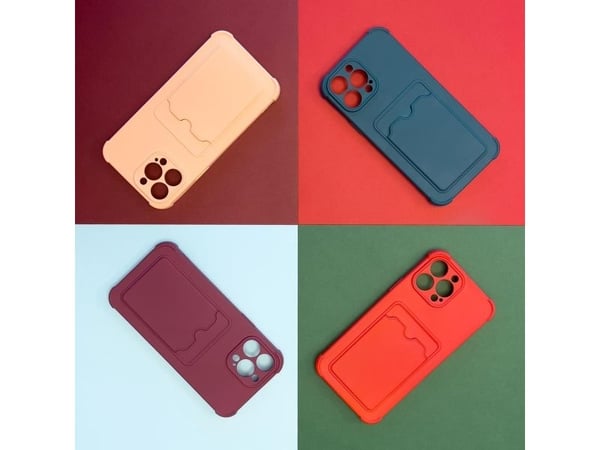 Hurtel Card Armor Case Case Cover for Xiaomi Redmi 10X 4G / Xiaomi Redmi Note 9 Card Wallet Silikon Armor Air Bag Cover Blue