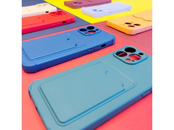 Hurtel Card Armor Case Case Cover for Xiaomi Redmi 10X 4G / Xiaomi Redmi Note 9 Card Wallet Silikon Armor Air Bag Cover Blue