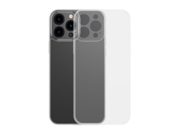 Baseus Frosted Glass Deksel for iPhone 13 Pro Max stivt deksel med gelramme gjennomsiktig (ARWS000202)