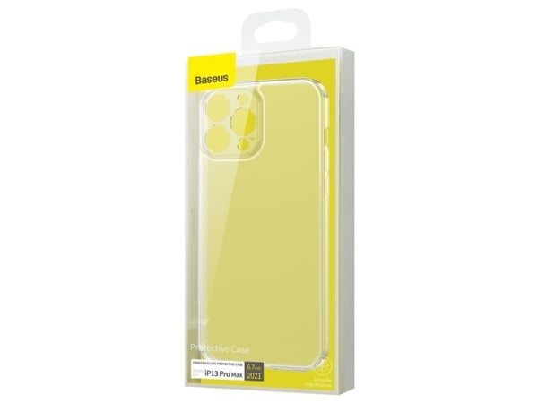 Baseus Frosted Glass Deksel for iPhone 13 Pro Max stivt deksel med gelramme gjennomsiktig (ARWS000202)
