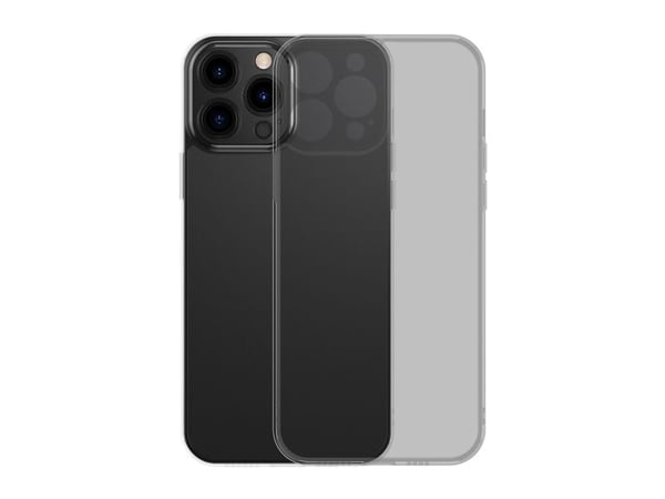 Hurtel Baseus frostet glassdeksel til iPhone 13 Pro - hardt deksel med gelenk svart (ARWS000401)